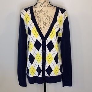 NWT Fila argyle tennis tenniscore cardigan sweater M